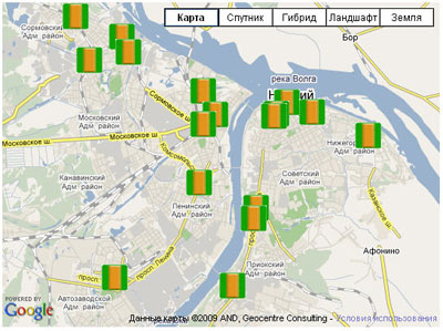 Карта с использованием KML-файла - Google Maps для Joomla